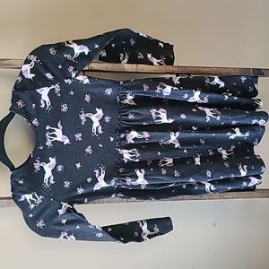 Girls unicorn long sleeve dress